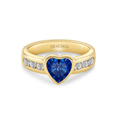 Blue Sapphire & Diamond Dress Ring - Dracakis Jewellers